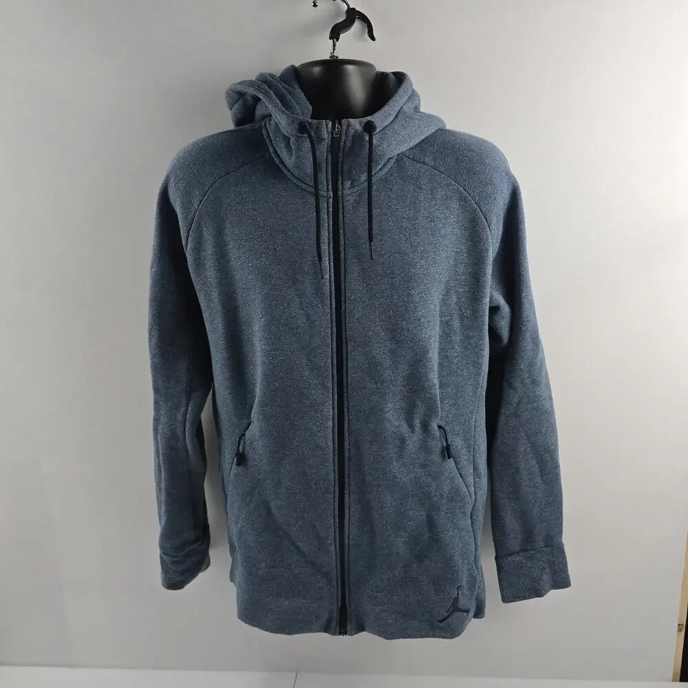 Jordan full zip sweater hoodie blue mens Large 5342‎